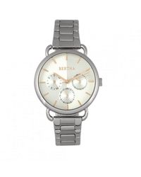 Bertha - Gwen Bracelet Watch W/Day/Date - Lyst