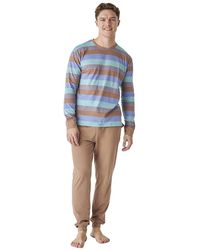 J&j Brothers - Jjb12 Long Sleeve Round Neck Cotton Pajamas - Lyst