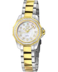 Gv2 - Cortina 316L Stainless Steel Case, Mop Dial, Two-Toned Ss/Ipyg Bracelet - Lyst