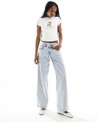 Motel - Parallel Leg Low Rise Jeans - Lyst