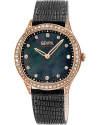 Gevril - Morcote Swiss Diamond Mop, Genuine Italian Leather Watch - Lyst
