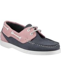 Hush Puppies - Isabel Leather Boat Shoes - Lyst
