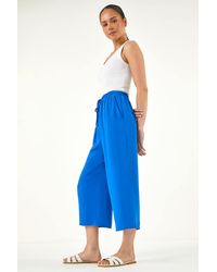 Roman - Petite Elasticated Waist Cropped Trousers - Lyst