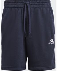 adidas - Essentials French Terry 3-Stripes Shorts - Lyst