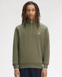 Fred Perry - Half Zip Sweatshirt - Lyst