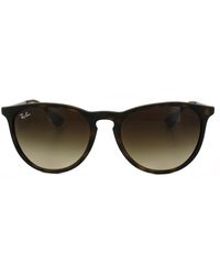 Ray-Ban - Ladies Retro Round Rubberised Havana Gradient Sunglasses - Lyst