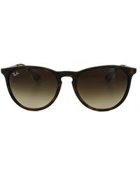 Ray-Ban - Rayban Zonnebril Erika 4171 Rubberen Havana Bruin Verloop 865/13 - Lyst