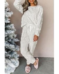 Azura Exchange - Gezellig Fleece Lounge Set - Lyst