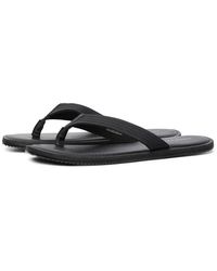 Jack & Jones - Washton Leather Anthracite Flip Flops - Lyst