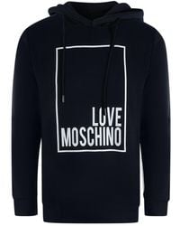 Moschino - Love Hoodie Box Logo Cotton - Lyst