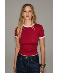 Grimelange - Crop Slim Fit Crew Neck T-Shirt - Lyst