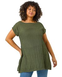 Roman - Curve Textured Short Sleeve T-Shirt - Lyst
