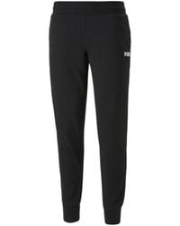 PUMA - Essentials Full-Length Closed Sweatpants Jogging Bottoms - Lyst