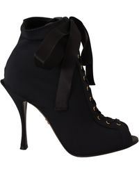 Dolce & Gabbana - Stretch Jersey Booties - Lyst