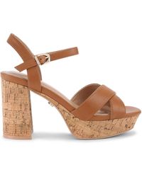 Carvela Kurt Geiger - Sonata Cork Sandals - Lyst