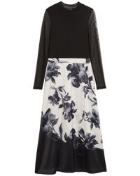 Ted Baker - Wmd Selnaa Mesh Top Printed Skirt Midi Dress - Lyst
