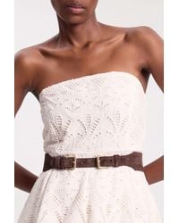 Karen Millen - Double Buckle Suede Belt - Lyst