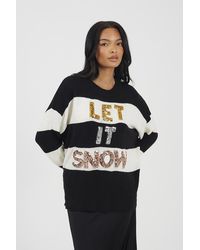 Brave Soul - Crew Neck Sequin Christmas Jumper - Lyst