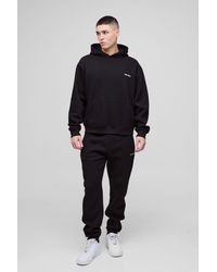 BoohooMAN - 330gsm Oversized Boxy Ofcl Man Hooded Tracksuit - Lyst