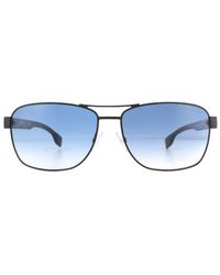 BOSS - Rectangle Matte Gradient Sunglasses Metal - Lyst