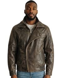 Infinity Leather - Cow Biker Blouson Jacket - Lyst
