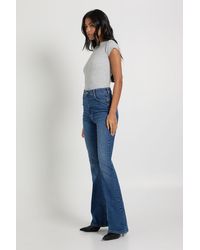Boohoo - Tall High Waist Booty Lifting Flared Jean - Lyst