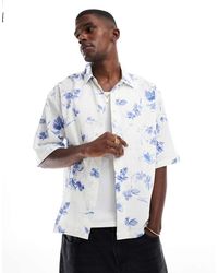 ASOS - Boxy Half Sleeve Regular Shirt With Flower Print - Lyst