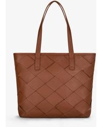 Clarks - Etta Woventote Tan Leather Bags - Lyst