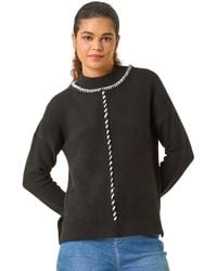 Roman - Funnel Neck Seam Detail Jumper - Lyst