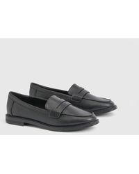 Boohoo - Basic Flat Loafers - Lyst