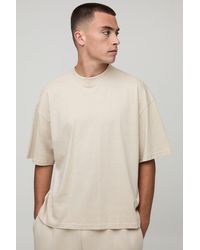 BoohooMAN - Basic Oversized Boxy Extended Neck T-Shirt - Lyst