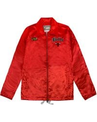 Mitchell & Ness - Chicago Bulls Nba Old English Faded Satin Jacket - Lyst