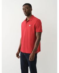 TRUE RELIGION - Relaxed Buddha Patch Polo - Lyst