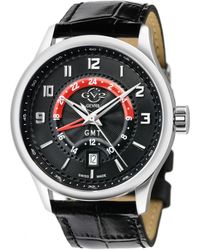 Gevril - Gv2 Giromondo Dial Calfskin Leather Watch - Lyst