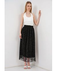 Bigdart - Floral High Waist Maxi A-Line Skirt - Lyst