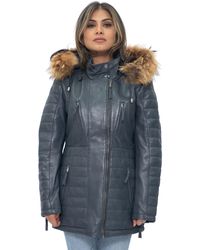 Infinity Leather - Quilted Parka Jacket-Curitiba - Lyst