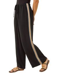 Roman - Petite Linen Mix Side Stripe Trouser - Lyst