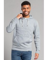 Tokyo Laundry - Mid Cotton Blend Embossed Drawstring Hoody - Lyst