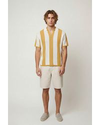 BoohooMAN - Relaxed Open Stitch Stripe Knitted Polo - Lyst