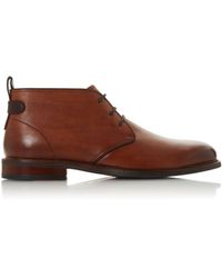Dune - Marching Lace Up Chukka Boots Leather - Lyst