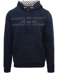 Aquascutum - Hooded Neck Signature Print Sweatshirt - Lyst
