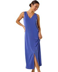 Roman - Soft Pique Stretch Midi Dress - Lyst