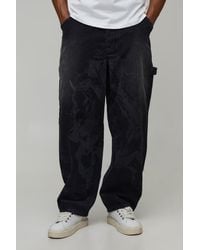 BoohooMAN - Western Graphic Balloon Fit Jeans - Lyst