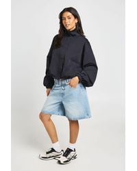Boohoo - Funnel Neck Bomber Jacket - Lyst