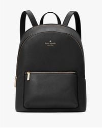 Kate Spade - Lena Pebbled Leather Large Double Zip Dome Backpack - Lyst