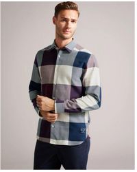 Ted Baker - Neetly Long Sleeve Large Scale Check Shirt - Lyst