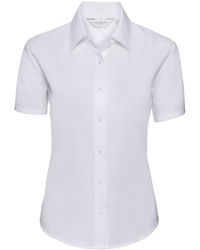 Russell - Collection /Ladies Oxford Tailored Short-Sleeved Shirt - Lyst