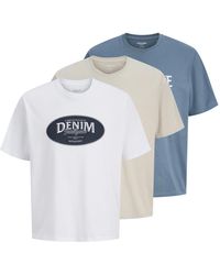 Jack & Jones - T-Shirts 3 Pack Short Sleeve - Lyst