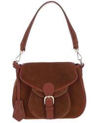 Ashwood Leather - 'Prestigio Puro' Soft Suede Shoulder Crossbody Bag - Lyst