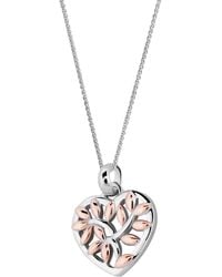 Orphelia - 'afia' Dames 925 Sterling Zilveren Ketting Met Hangertje - Lyst